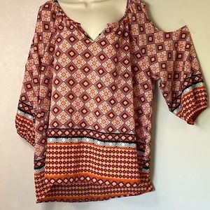 CHA CHA VENTE | COLD SHOULDER TUNIC | 2X